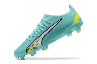 Puma Ultra Ultimate FG Firm Ground Soccer Cleats - Blue/White/Green