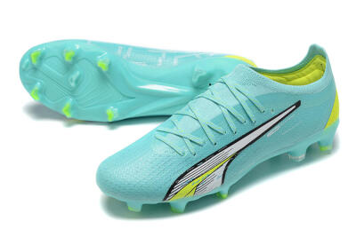 Puma Ultra Ultimate FG Firm Ground Soccer Cleats - Blue/White/Green