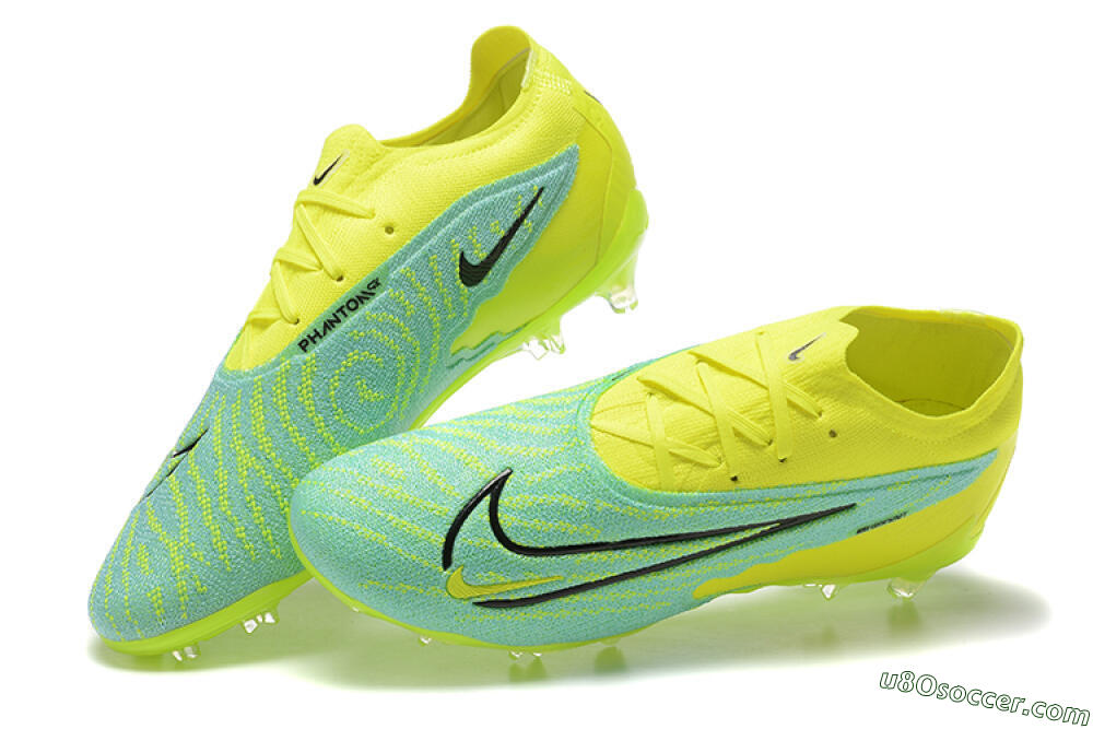 Nike Phantom GX Elite FG Firm Ground Soccer Cleats - Green/Blue/Black 6