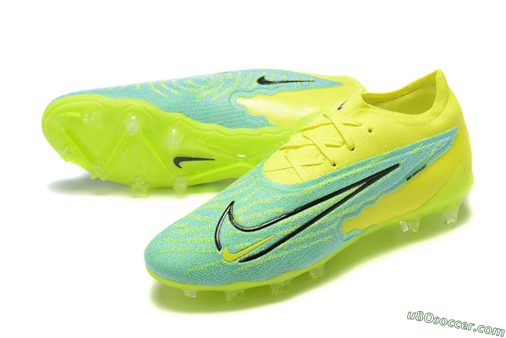 Nike Phantom GX Elite FG Firm Ground Soccer Cleats - Green/Blue/Black 3