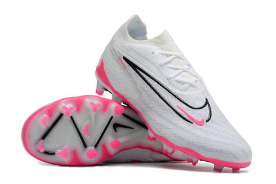 Nike Phantom GX Elite FG Firm Ground Soccer Cleats - White/Pink/Black