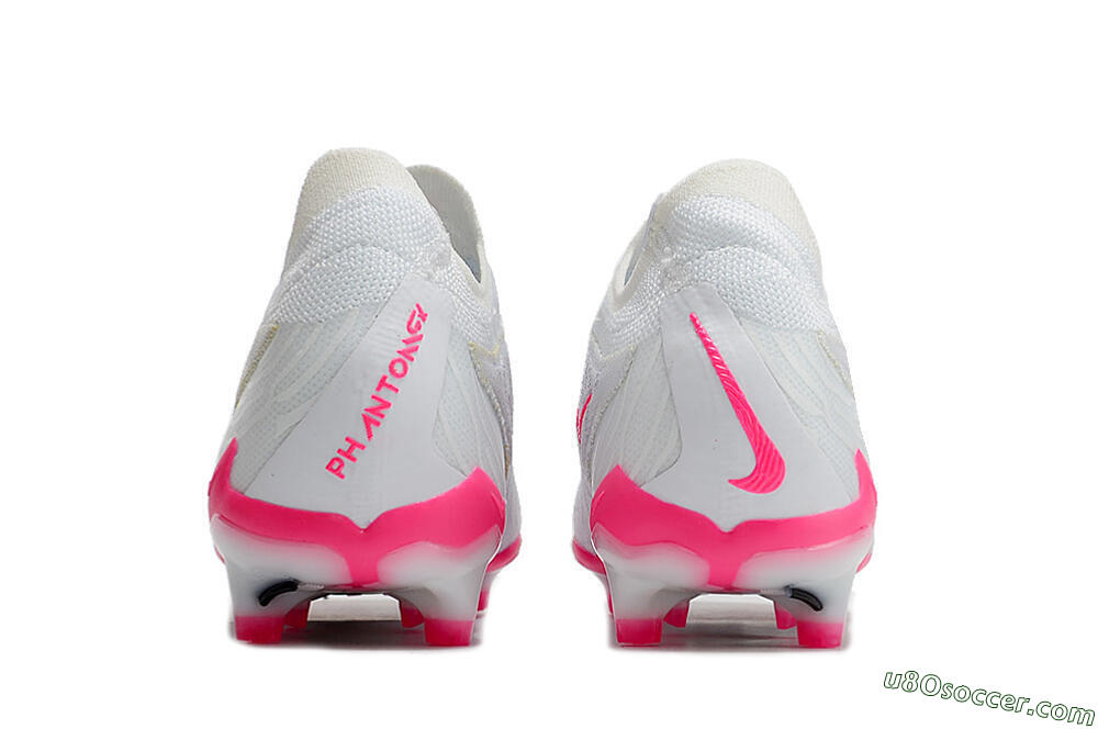 Nike Phantom GX Elite FG Firm Ground Soccer Cleats - White/Pink/Black 6