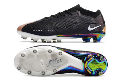 Nike Air Zoom Mercurial Vapor 15 Elite AG Artificial Grass Soccer Cleats - Black/White/Brown