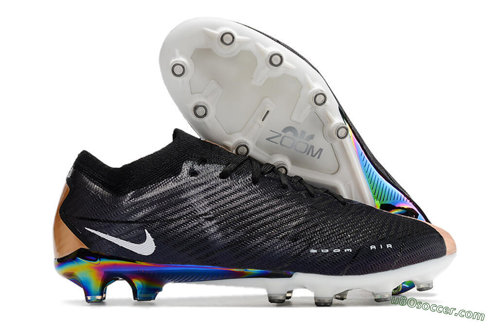 Nike Air Zoom Mercurial Vapor 15 Elite AG Artificial Grass Soccer Cleats - Black/White/Brown 1