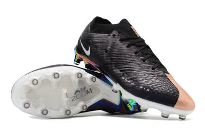 Nike Air Zoom Mercurial Vapor 15 Elite AG Artificial Grass Soccer Cleats - Black/White/Brown