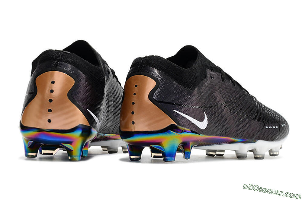 Nike Air Zoom Mercurial Vapor 15 Elite AG Artificial Grass Soccer Cleats - Black/White/Brown 6