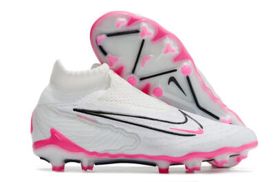 Nike Phantom GX Elite DF FG Firm Ground Soccer Cleats - White/Black/Pink
