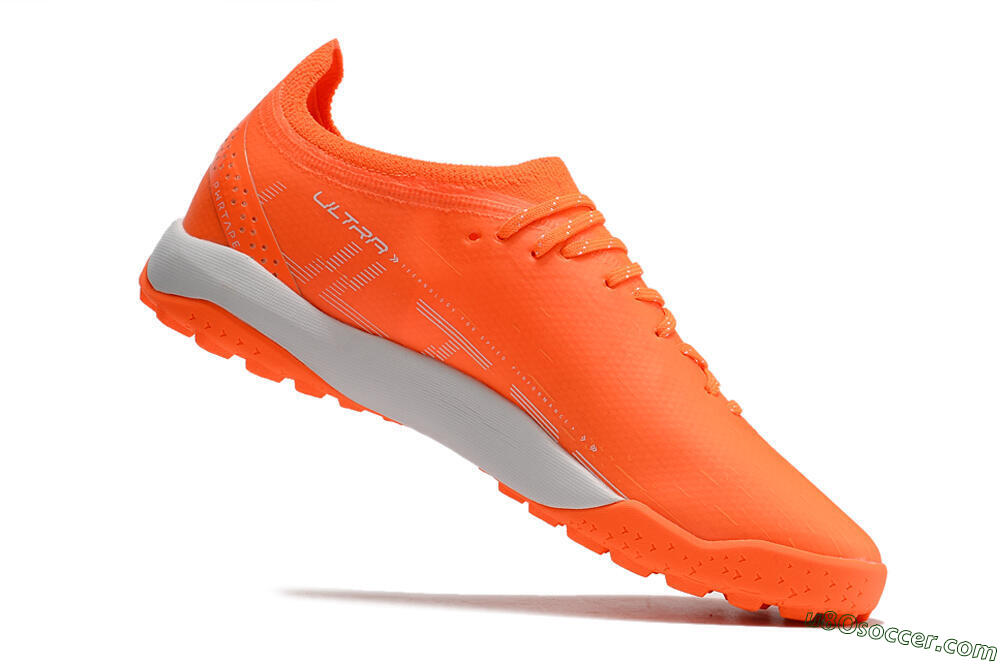 Puma Ultra Ultimate TF Artificial Turf Soccer Shoes - Orange/White/Blue 4
