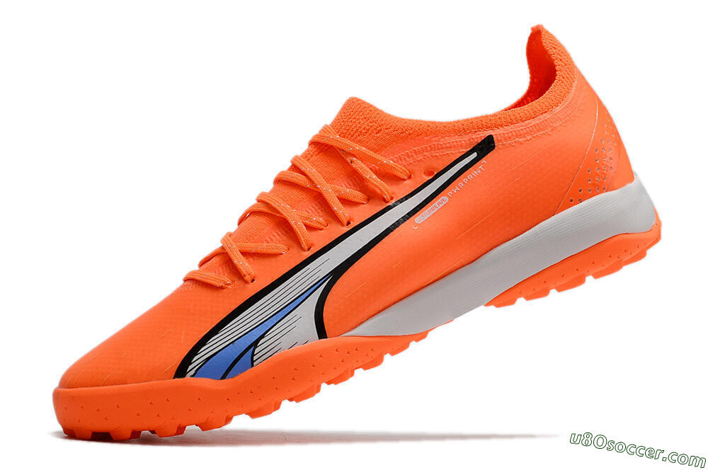 Puma Ultra Ultimate TF Artificial Turf Soccer Shoes - Orange/White/Blue 5