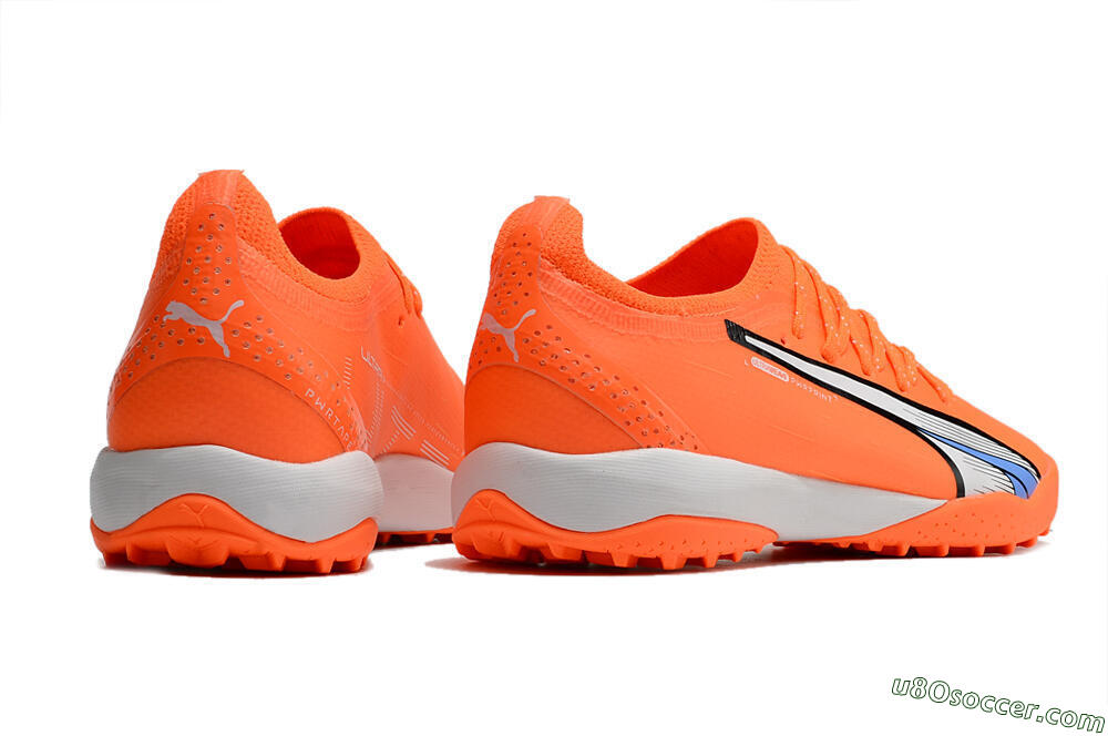 Puma Ultra Ultimate TF Artificial Turf Soccer Shoes - Orange/White/Blue 6