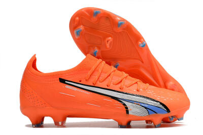 Puma Ultra Ultimate FG Firm Ground Soccer Cleats - Orange/White/Blue