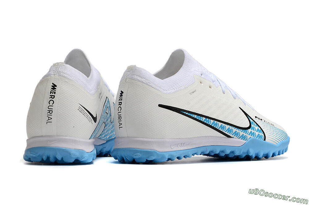 Nike Air Zoom Mercurial Vapor 15 Elite TF Artificial Turf Soccer Shoes - White/Blue/Black 6