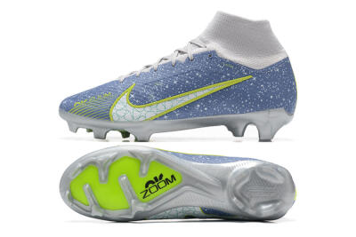 Nike Air Zoom Mercurial Superfly 9 Elite FG Firm Ground Soccer Cleats - Blue/White/Green