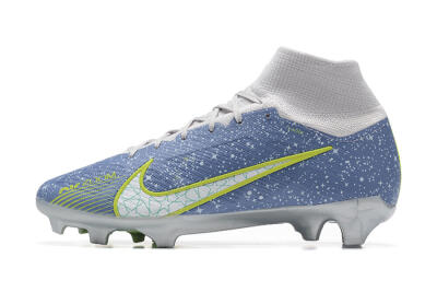 Nike Air Zoom Mercurial Superfly 9 Elite FG Firm Ground Soccer Cleats - Blue/White/Green