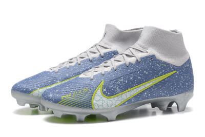 Nike Air Zoom Mercurial Superfly 9 Elite FG Firm Ground Soccer Cleats - Blue/White/Green