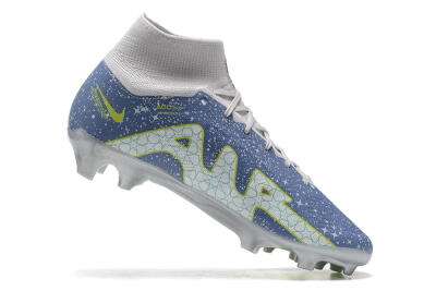 Nike Air Zoom Mercurial Superfly 9 Elite FG Firm Ground Soccer Cleats - Blue/White/Green