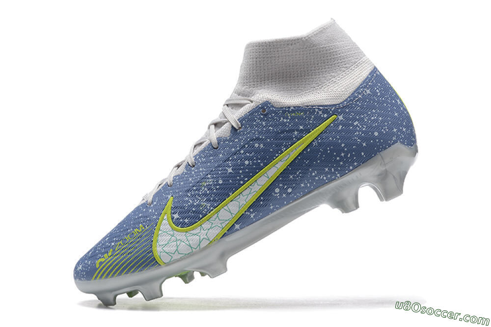 Nike Air Zoom Mercurial Superfly 9 Elite FG Firm Ground Soccer Cleats - Blue/White/Green 8