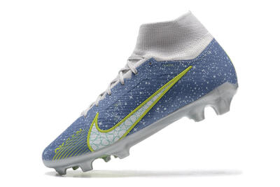 Nike Air Zoom Mercurial Superfly 9 Elite FG Firm Ground Soccer Cleats - Blue/White/Green