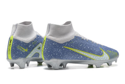 Nike Air Zoom Mercurial Superfly 9 Elite FG Firm Ground Soccer Cleats - Blue/White/Green