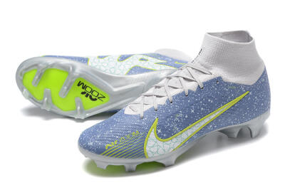 Nike Air Zoom Mercurial Superfly 9 Elite FG Firm Ground Soccer Cleats - Blue/White/Green