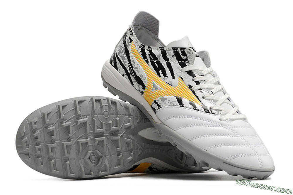 Mizuno Morelia Neo 3 Pro TF Artificial Turf Soccer Shoes - White/Camo 4