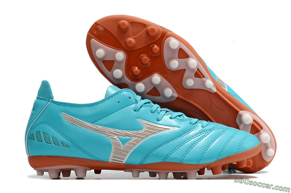 Mizuno Morelia Neo AG Artificial Grass Soccer Cleats - Blue/White 1