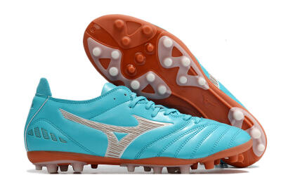 Mizuno Morelia Neo AG Artificial Grass Soccer Cleats - Blue/White