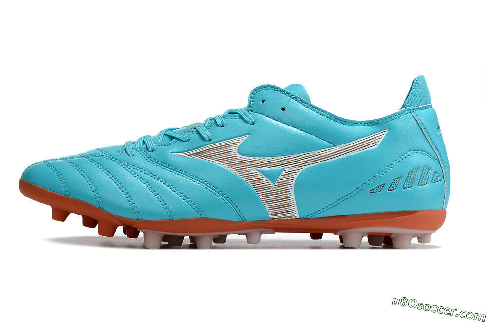 Mizuno Morelia Neo AG Artificial Grass Soccer Cleats - Blue/White 2
