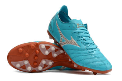 Mizuno Morelia Neo AG Artificial Grass Soccer Cleats - Blue/White