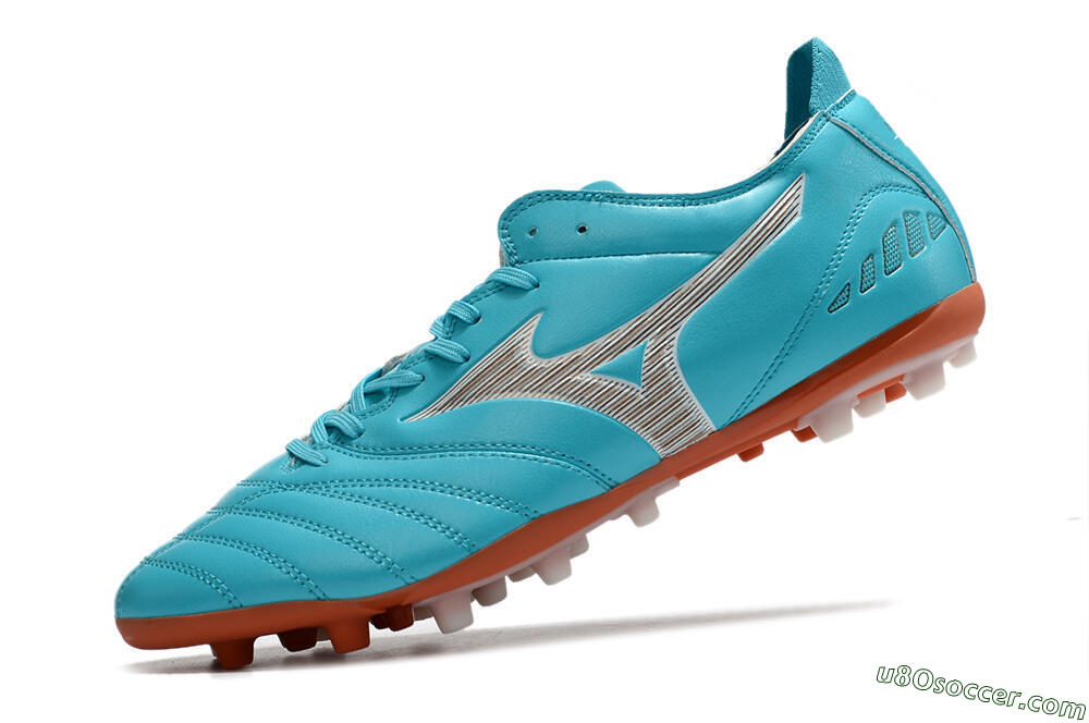 Mizuno Morelia Neo AG Artificial Grass Soccer Cleats - Blue/White 5