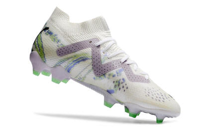 Puma Future Ultimate FG Firm Ground Soccer Cleats - White/Grey/Blue
