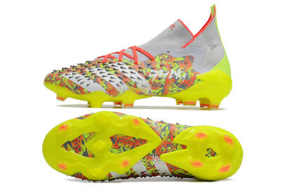 Adidas Predator Freak.1 FG Firm Ground Soccer Cleats - Grey/Yellow/Orange