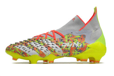 Adidas Predator Freak.1 FG Firm Ground Soccer Cleats - Grey/Yellow/Orange