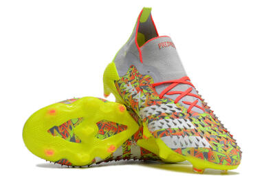Adidas Predator Freak.1 FG Firm Ground Soccer Cleats - Grey/Yellow/Orange