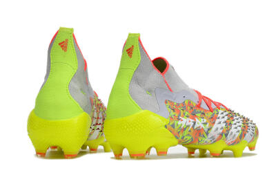 Adidas Predator Freak.1 FG Firm Ground Soccer Cleats - Grey/Yellow/Orange