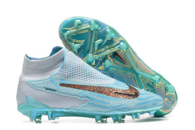 Nike Phantom GX Elite FG Firm Ground Soccer Cleats - Blue/White/Brown/Black
