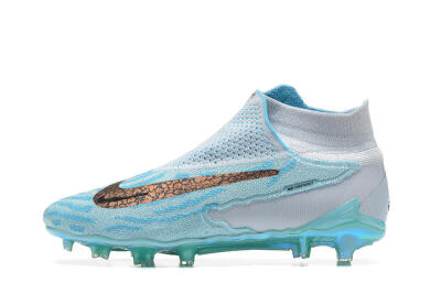Nike Phantom GX Elite FG Firm Ground Soccer Cleats - Blue/White/Brown/Black
