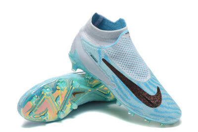 Nike Phantom GX Elite FG Firm Ground Soccer Cleats - Blue/White/Brown/Black