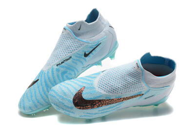 Nike Phantom GX Elite FG Firm Ground Soccer Cleats - Blue/White/Brown/Black