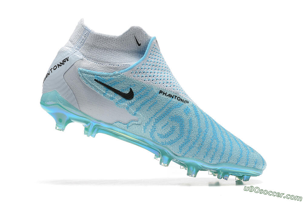 Nike Phantom GX Elite FG Firm Ground Soccer Cleats - Blue/White/Brown/Black 7
