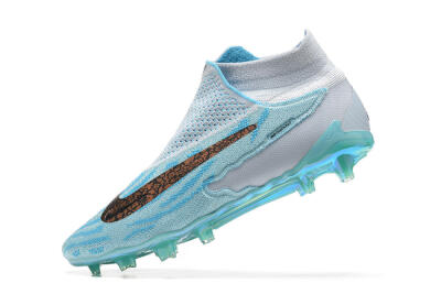 Nike Phantom GX Elite FG Firm Ground Soccer Cleats - Blue/White/Brown/Black