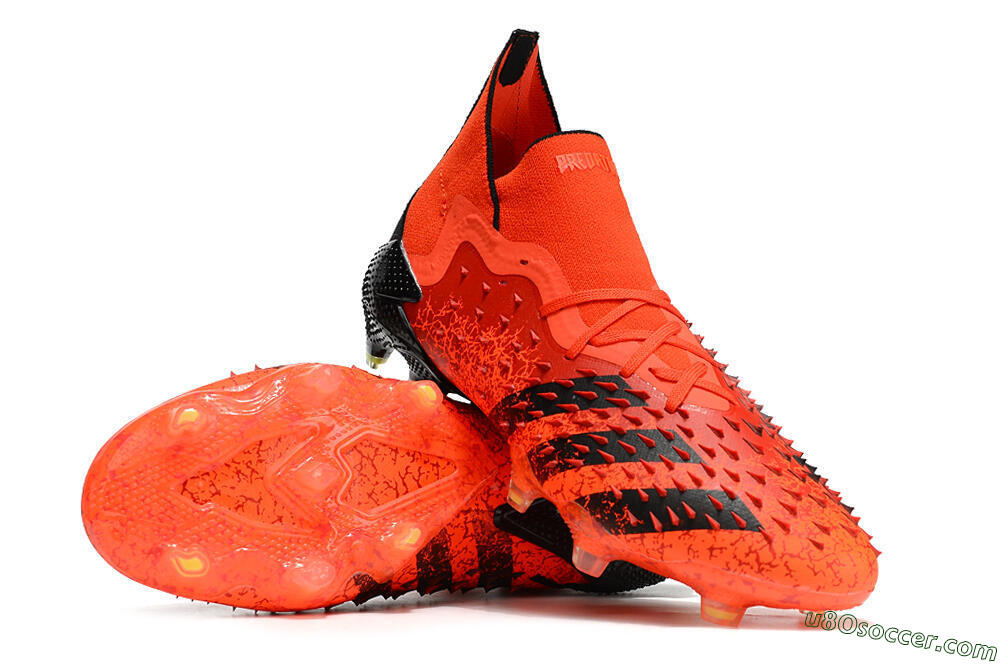 Adidas Predator Freak.1 FG Firm Ground Soccer Cleats - Red/Black 3