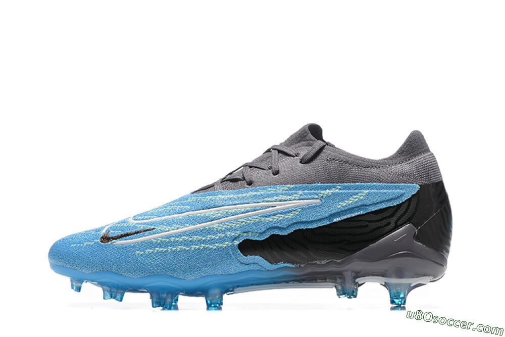 Nike Phantom GX Elite FG Firm Ground Soccer Cleats - Blue/Grey/White 2