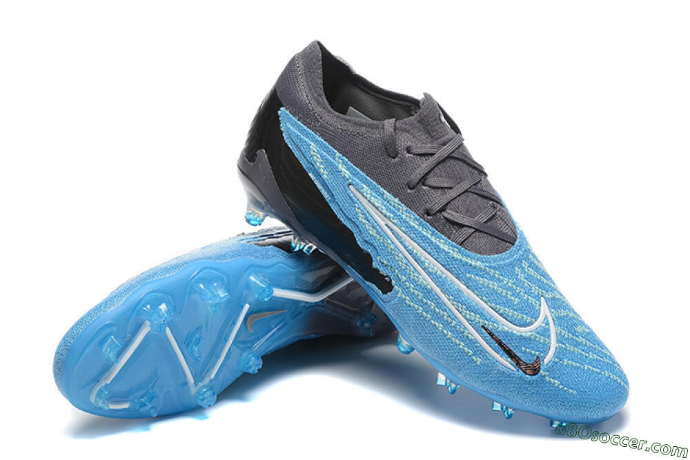 Nike Phantom GX Elite FG Firm Ground Soccer Cleats - Blue/Grey/White 4
