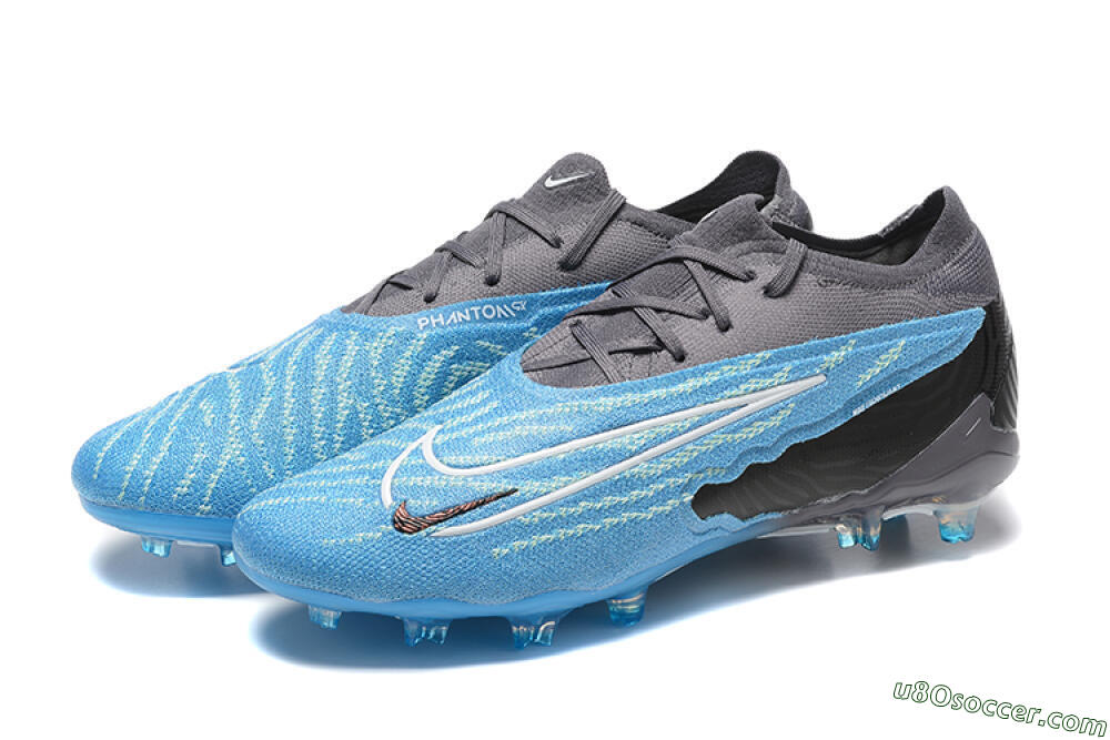 Nike Phantom GX Elite FG Firm Ground Soccer Cleats - Blue/Grey/White 5