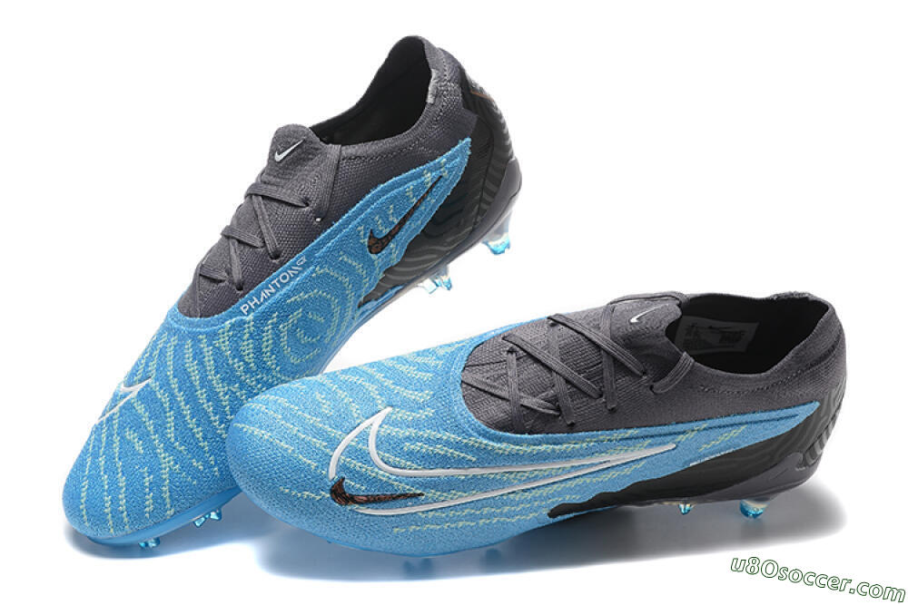 Nike Phantom GX Elite FG Firm Ground Soccer Cleats - Blue/Grey/White 6