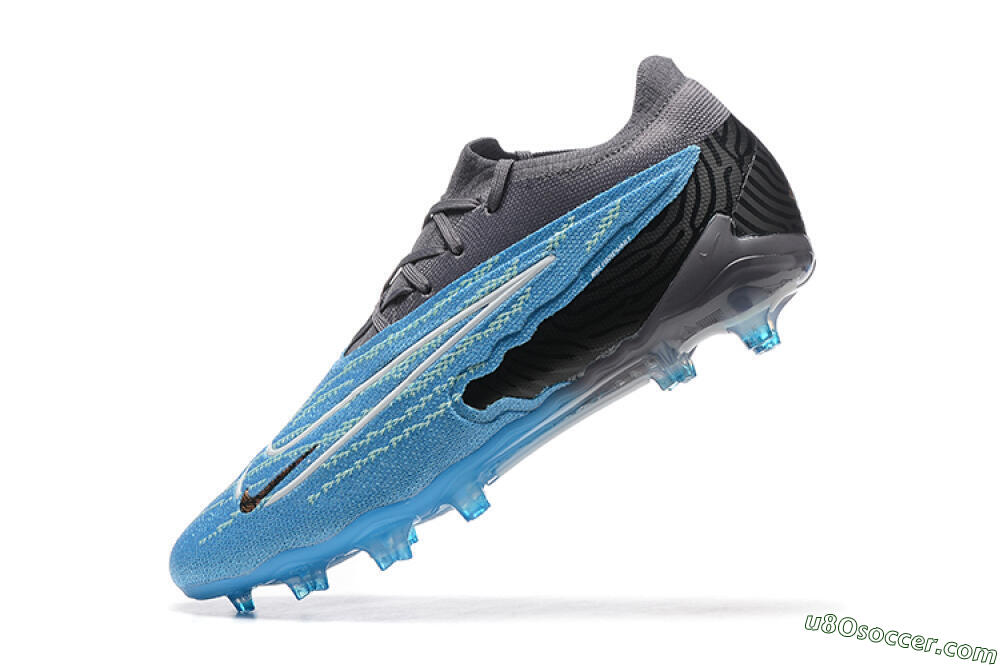 Nike Phantom GX Elite FG Firm Ground Soccer Cleats - Blue/Grey/White 8