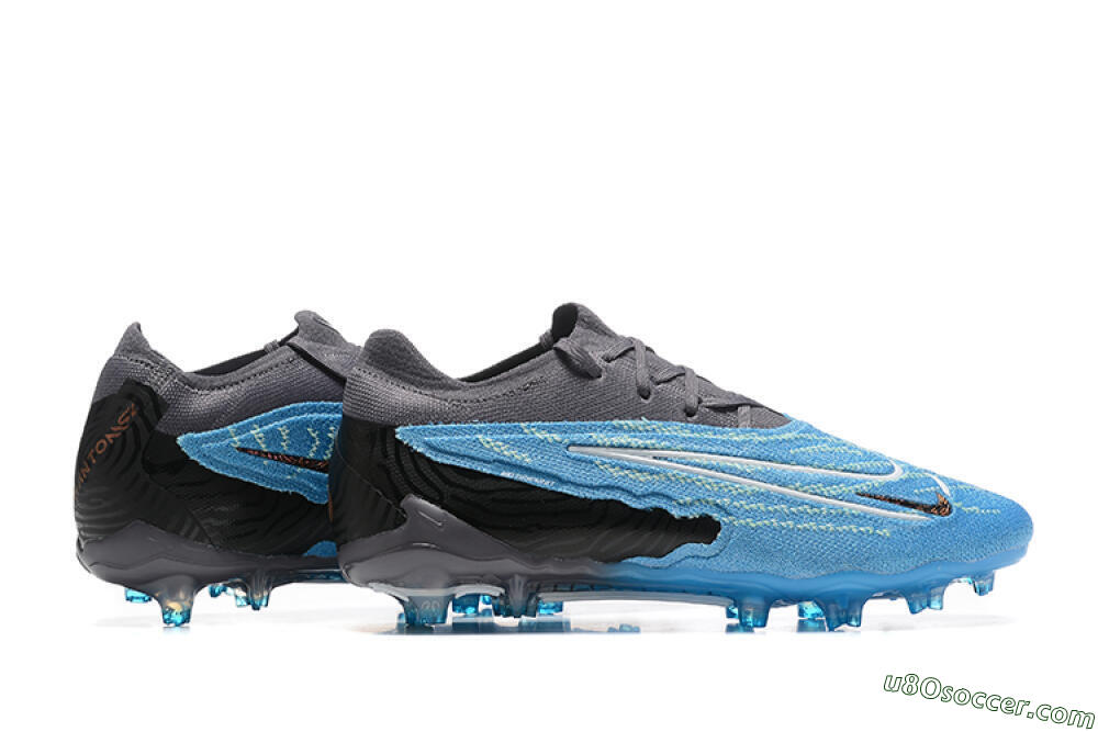 Nike Phantom GX Elite FG Firm Ground Soccer Cleats - Blue/Grey/White 9