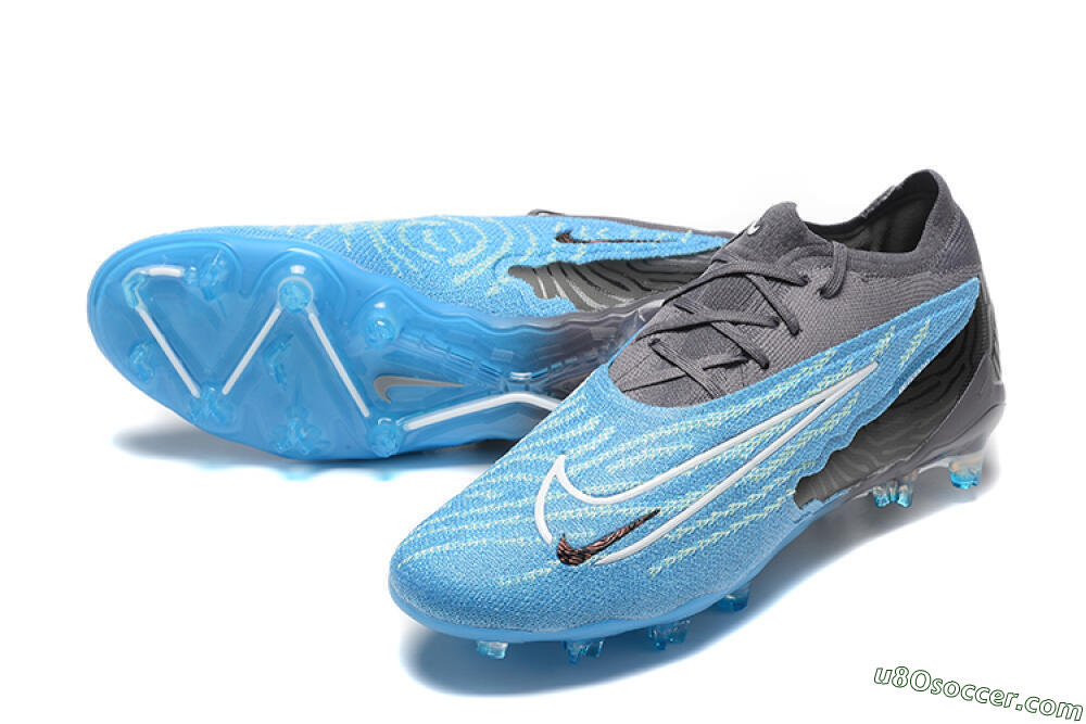 Nike Phantom GX Elite FG Firm Ground Soccer Cleats - Blue/Grey/White 3