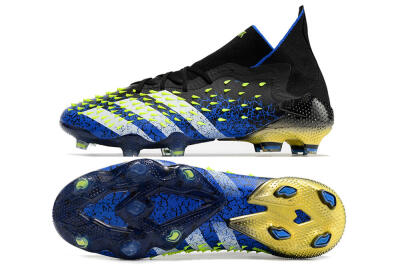 Adidas Predator Freak.1 FG Firm Ground Soccer Cleats - Black/Blue/White